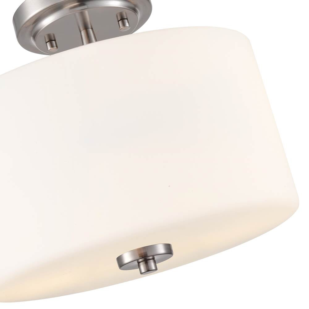 Millennium Lighting 2710WG-BN Brushed Nickel Verlana 22'' 2-light Semi-flush Mount - Brushed Nickel Image 3