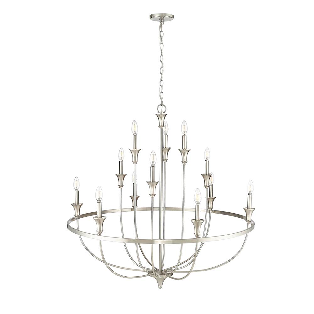 Millennium Lighting 28012-BN Brushed Nickel Chandelier Ceiling Light Image 4