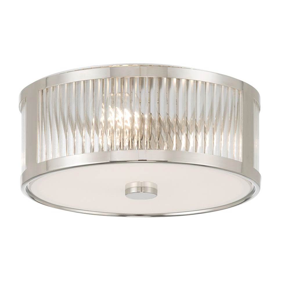 Millennium Lighting 23203-PN Polished Nickel Ardezia 11.75'' Wide 3-light Flush Mount Image 7