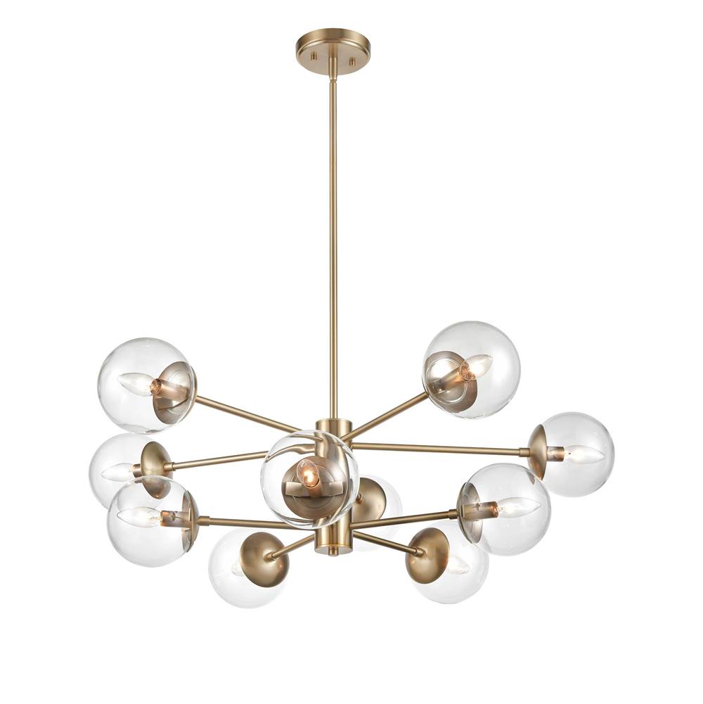 Millennium Lighting 8150-MG Modern Gold 10 Light Chandelier Image 5