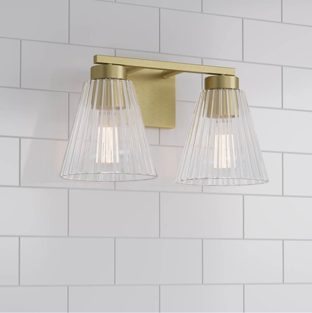 Millennium Lighting 63002-VB Vintage Brass Riville 13.75'' Wide 2-light Vanity Image 4