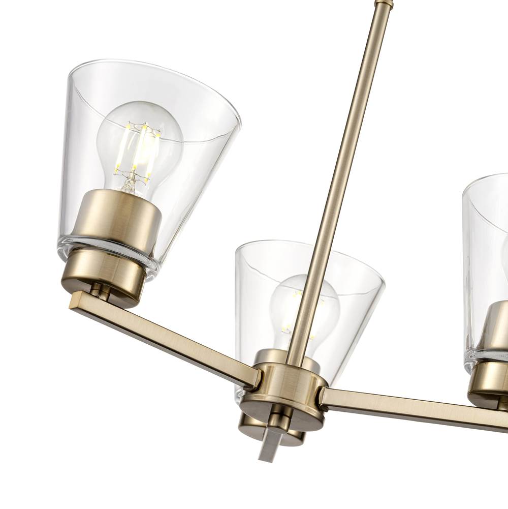 Millennium Lighting 64103-MG Modern Gold Strayhan 18'' 3-light Chandelier - Modern Gold Image 4