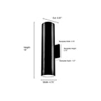 Millennium Lighting LED45002-PBK Powder Coated Black Led Outdoor Wall Sconce Image 2