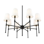 Millennium Lighting 16108-MB Matte Black Adorra 30'' Wide 8-light Chandelier - Matte Black Image 6