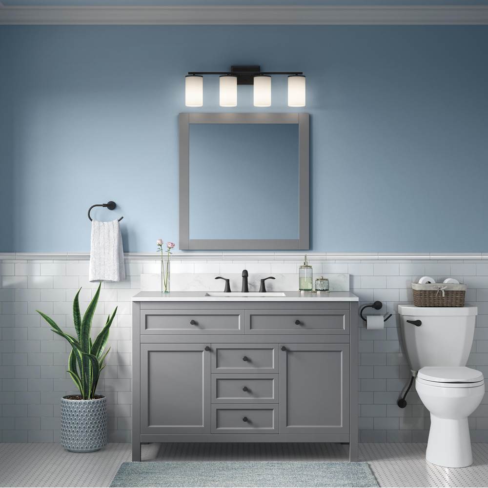 Millennium Lighting 2704WG-MB Matte Black Verlana 27.75'' 4-light Vanity - Matte Black Image 4