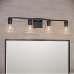 Millennium Lighting 64004-MB Matte Black Strayhan 31'' 4-light Vanity - Matte Black Image 4