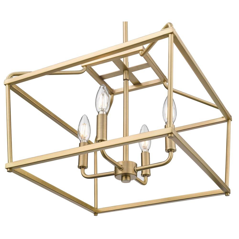 Millennium Lighting 19104-VB Vintage Brass Nellita 16'' Wide 4-light Pendant - Vintage Brass Image 7
