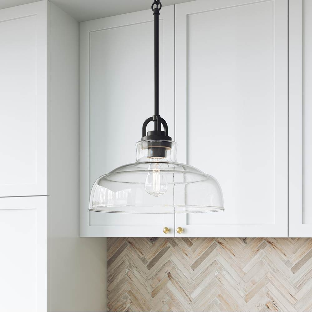 Millennium Lighting 98101-MB Matte Black Clarien  14'' Wide 1-light Pendant Image 4