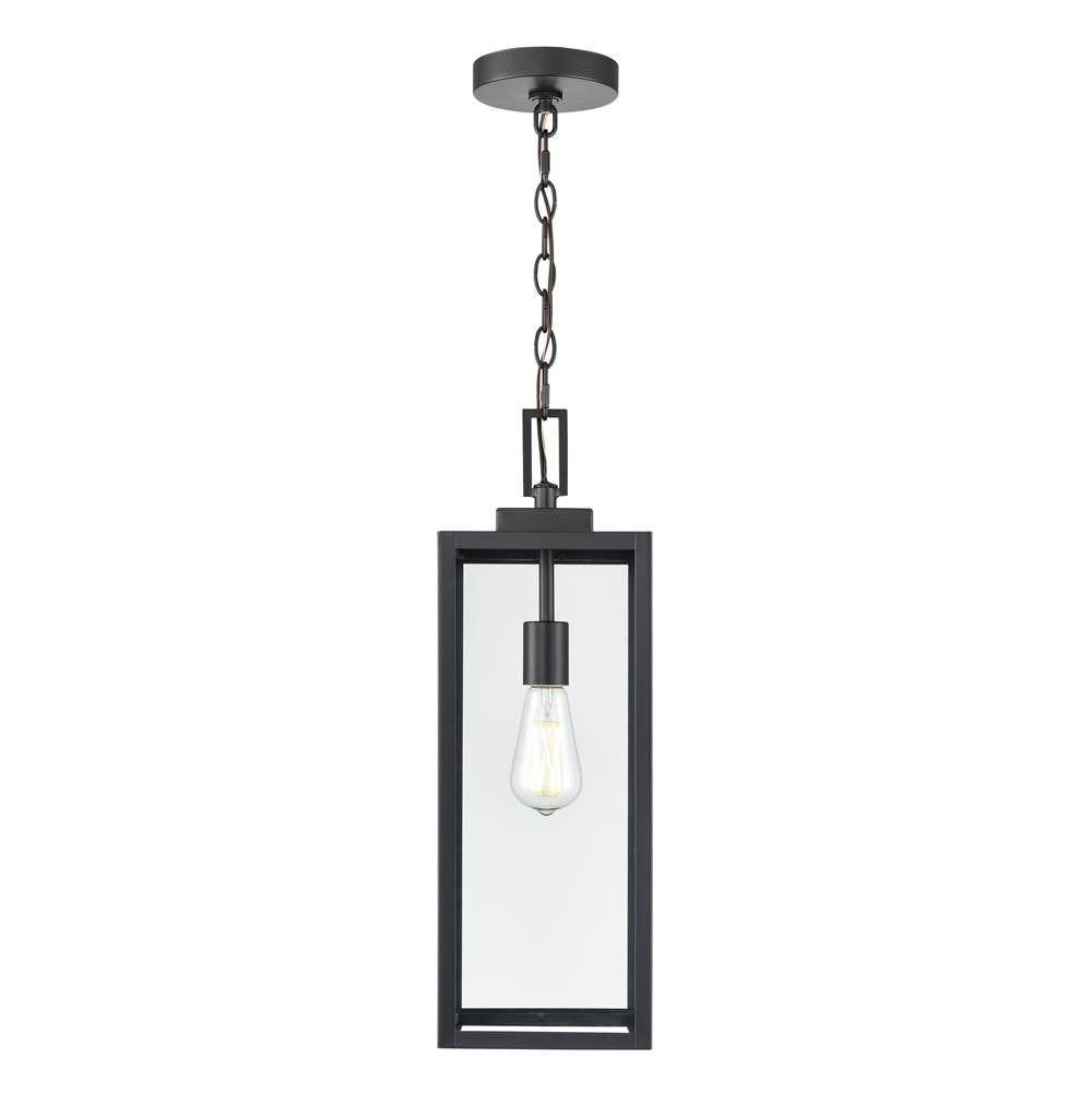 Millennium Lighting 60191-PBK Powder Coated Black 1-light Outdoor Hanging Lantern - Powder Coated Black Image 1
