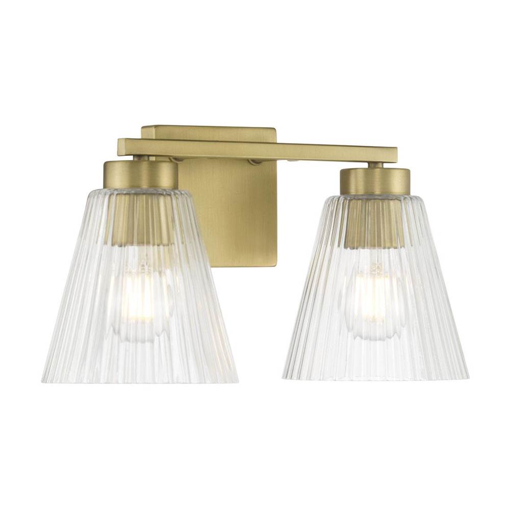 Millennium Lighting 63002-VB Vintage Brass Riville 13.75'' Wide 2-light Vanity Image 8