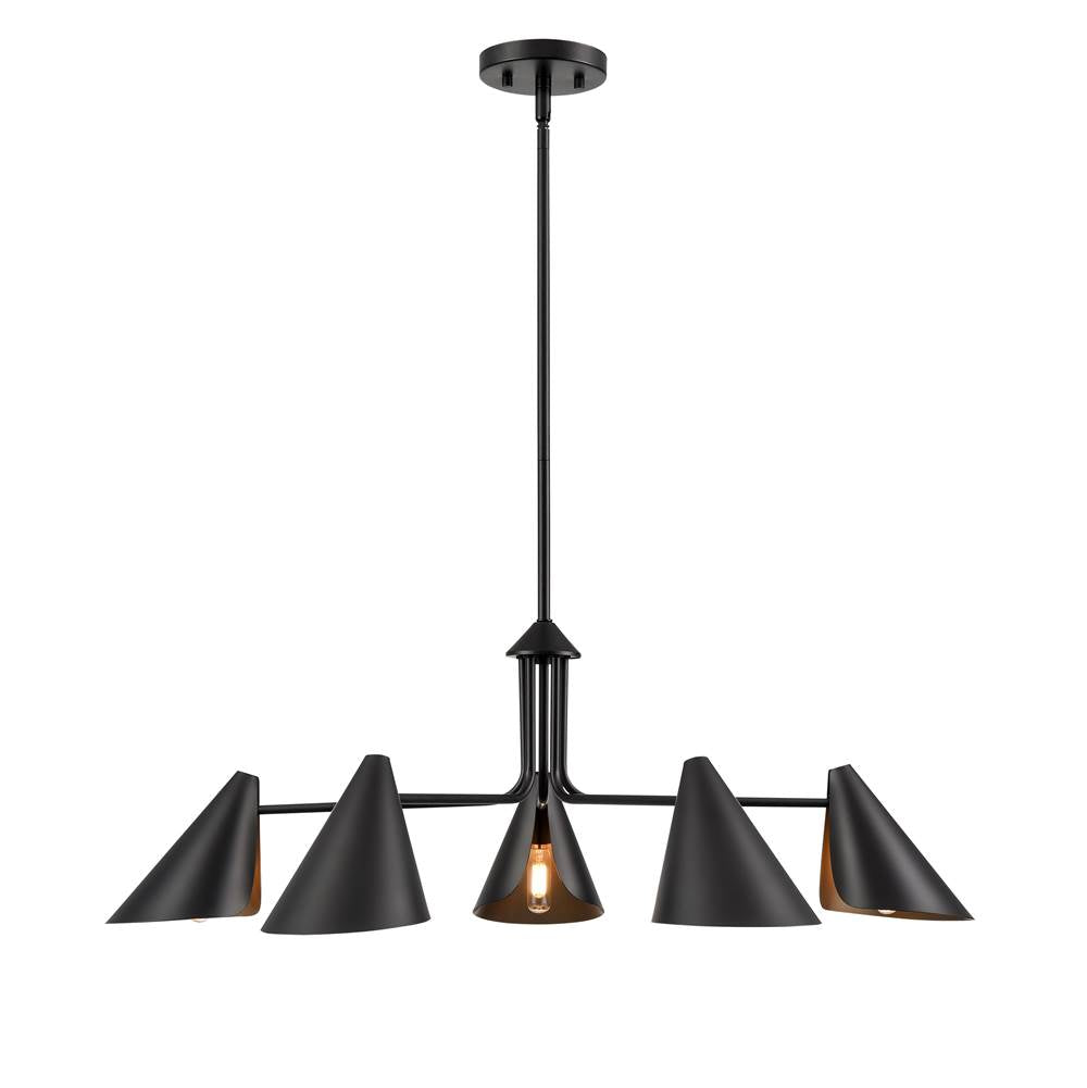 Millennium Lighting 99005-MB Matte Black Chandelier Ceiling Light Image 1