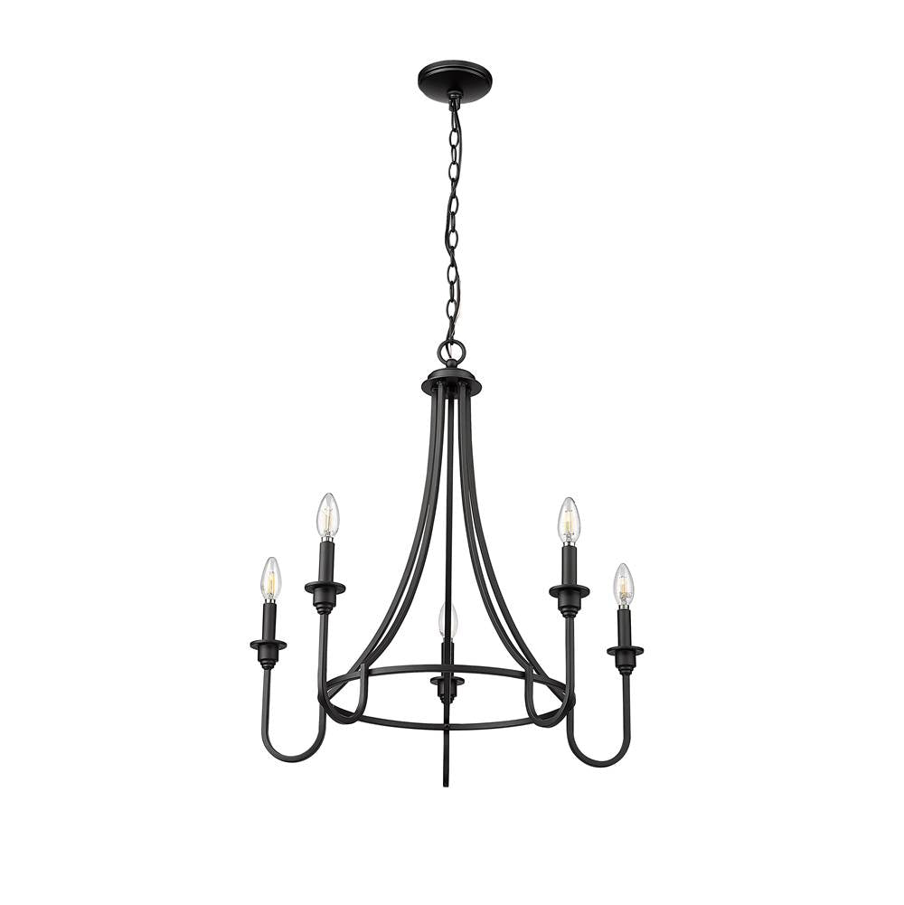 Millennium Lighting 12205-MB Matte Black Chandelier Ceiling Light Image 5