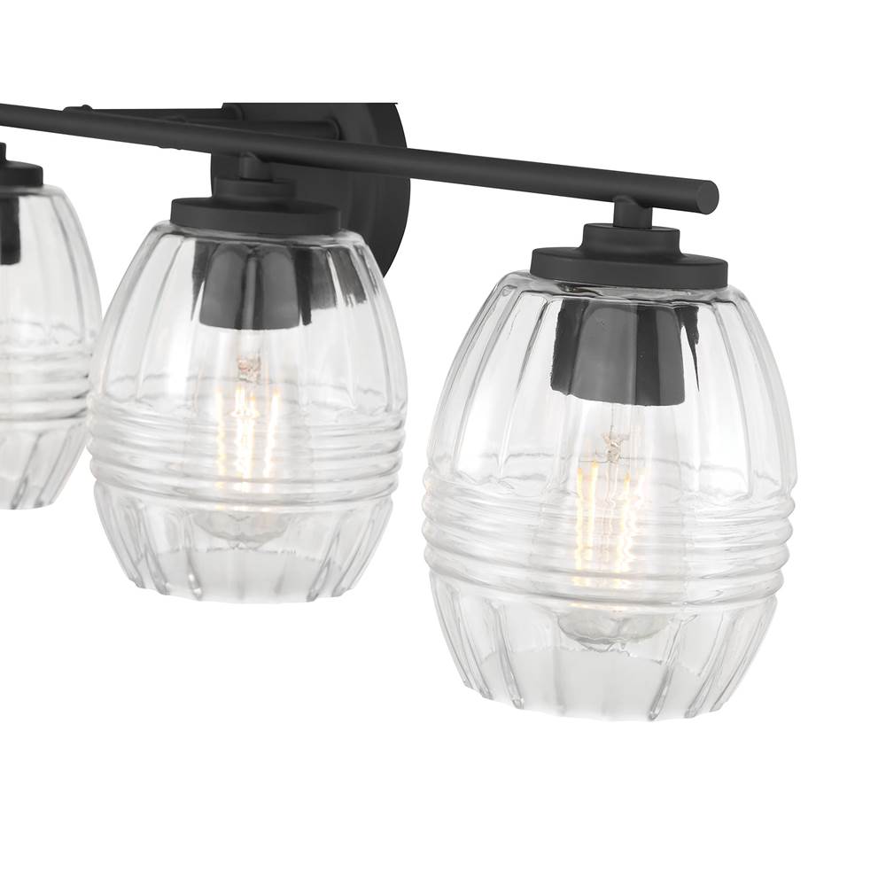 Millennium Lighting 9994-MB Matte Black Miravelle 30.5'' Wide 4-light Vanity Image 5