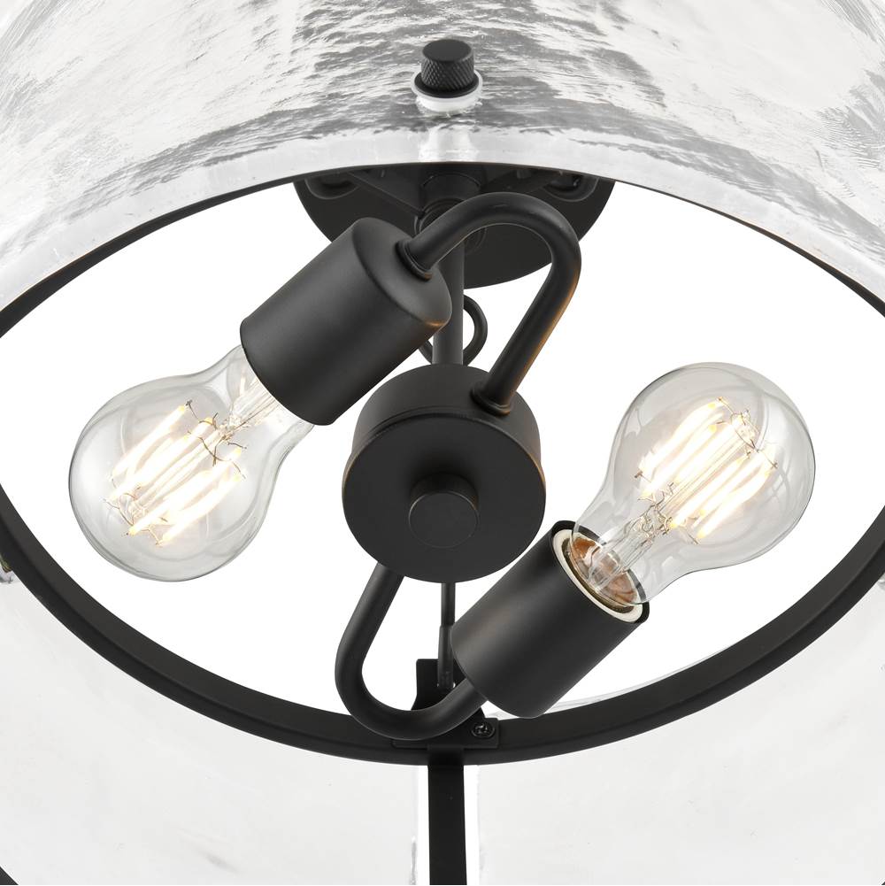 Millennium Lighting 47002-MB Matte Black Bennetti 14.5'' Wide 2-light Semi Flush - Matte Black Image 5