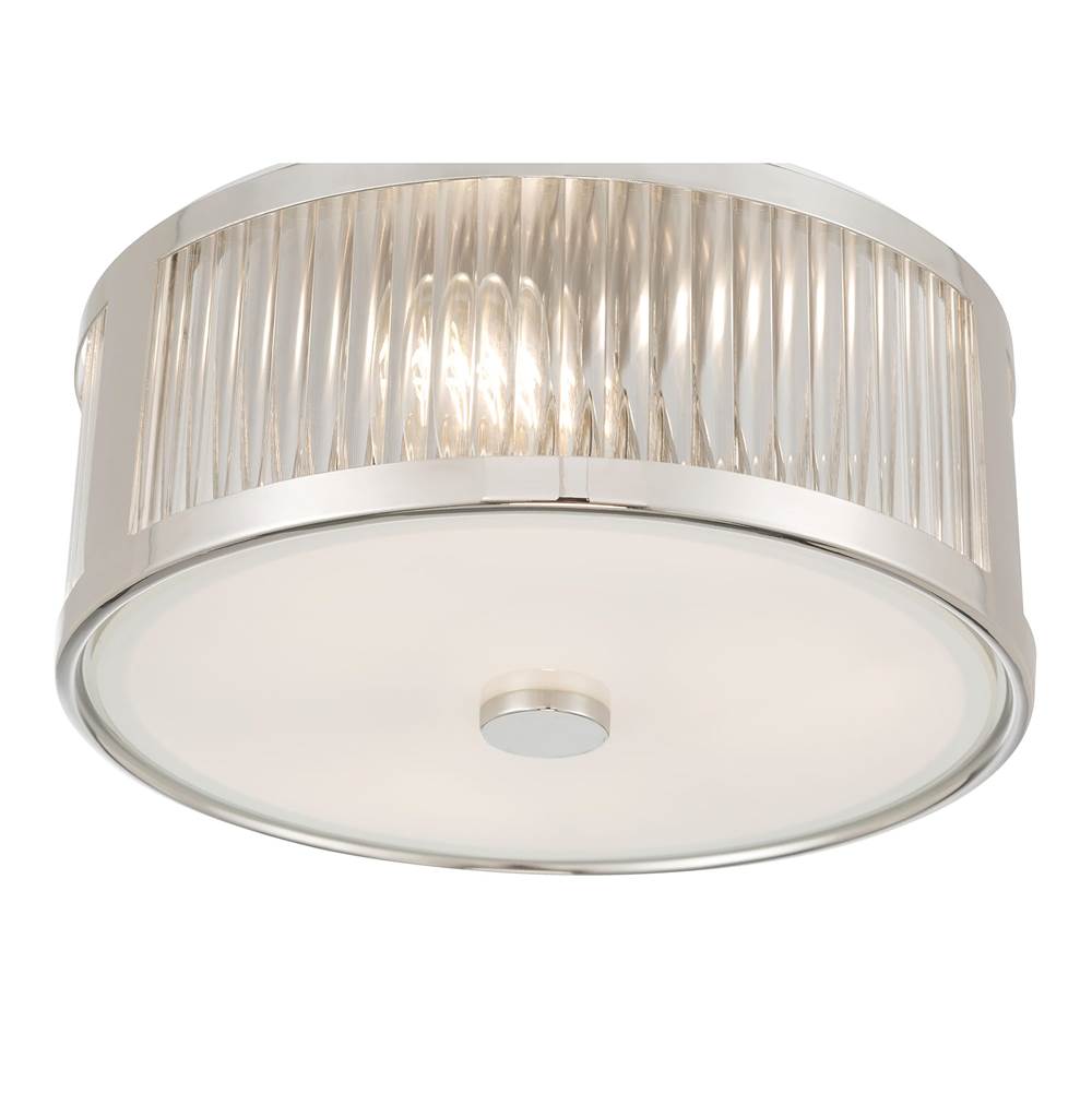 Millennium Lighting 23203-PN Polished Nickel Ardezia 11.75'' Wide 3-light Flush Mount Image 4