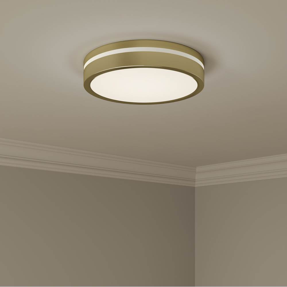 Millennium Lighting 401001-VB Vintage Brass Soltra 13'' Wide Led Flush Mount Image 3