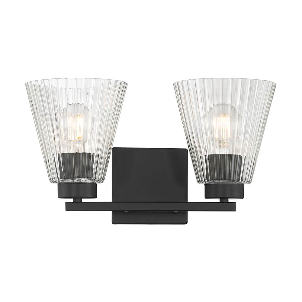 Millennium Lighting 63002-MB Matte Black Riville 13.75'' Wide 2-light Vanity Image 6