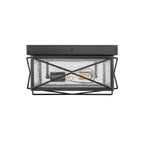 Millennium Lighting 42616-PBK Powder Coated Black Outdoor Flush Mount Image 1