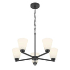 Millennium Lighting 64105WG-MB Matte Black Strayhan 24'' Wide 5-light Chandelier Image 8