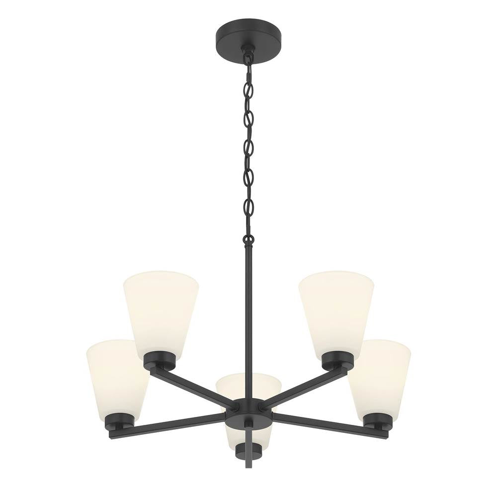 Millennium Lighting 64105WG-MB Matte Black Strayhan 24'' Wide 5-light Chandelier Image 8