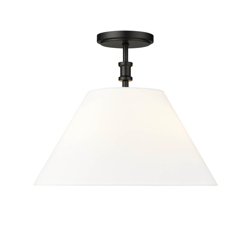 Millennium Lighting Adorra 16'' Wide 3-light Semi Flush - Matte Black