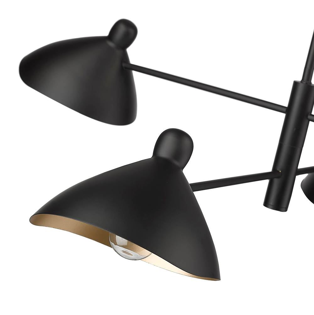Millennium Lighting 12804-MB Matte Black Chandelier Ceiling Light Image 4