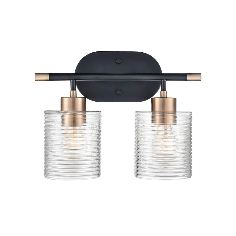 Millennium Lighting 9412-MB/MG Matte Black Modern Gold Vanity Image 1