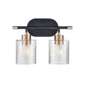Millennium Lighting 9412-MB/MG Matte Black Modern Gold Vanity Image 1
