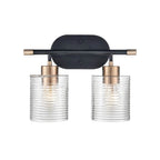 Millennium Lighting 9412-MB/MG Matte Black Modern Gold Vanity Image 1