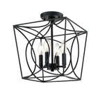 Millennium Lighting 4004-MB Matte Black Semi-flush Ceiling Mount Image 6