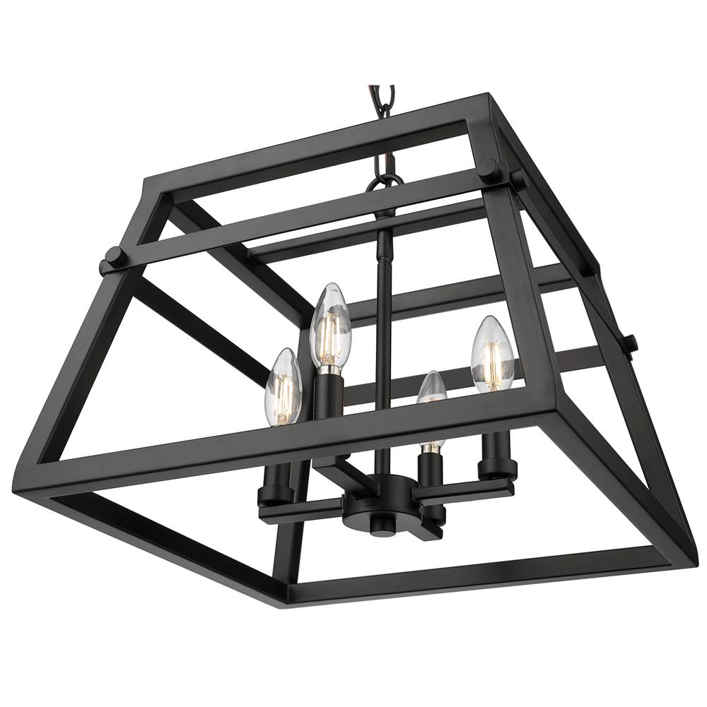 Millennium Lighting 19304-MB Matte Black Tellsa 16'' Wide 4-light Pendant - Matte Black Image 7