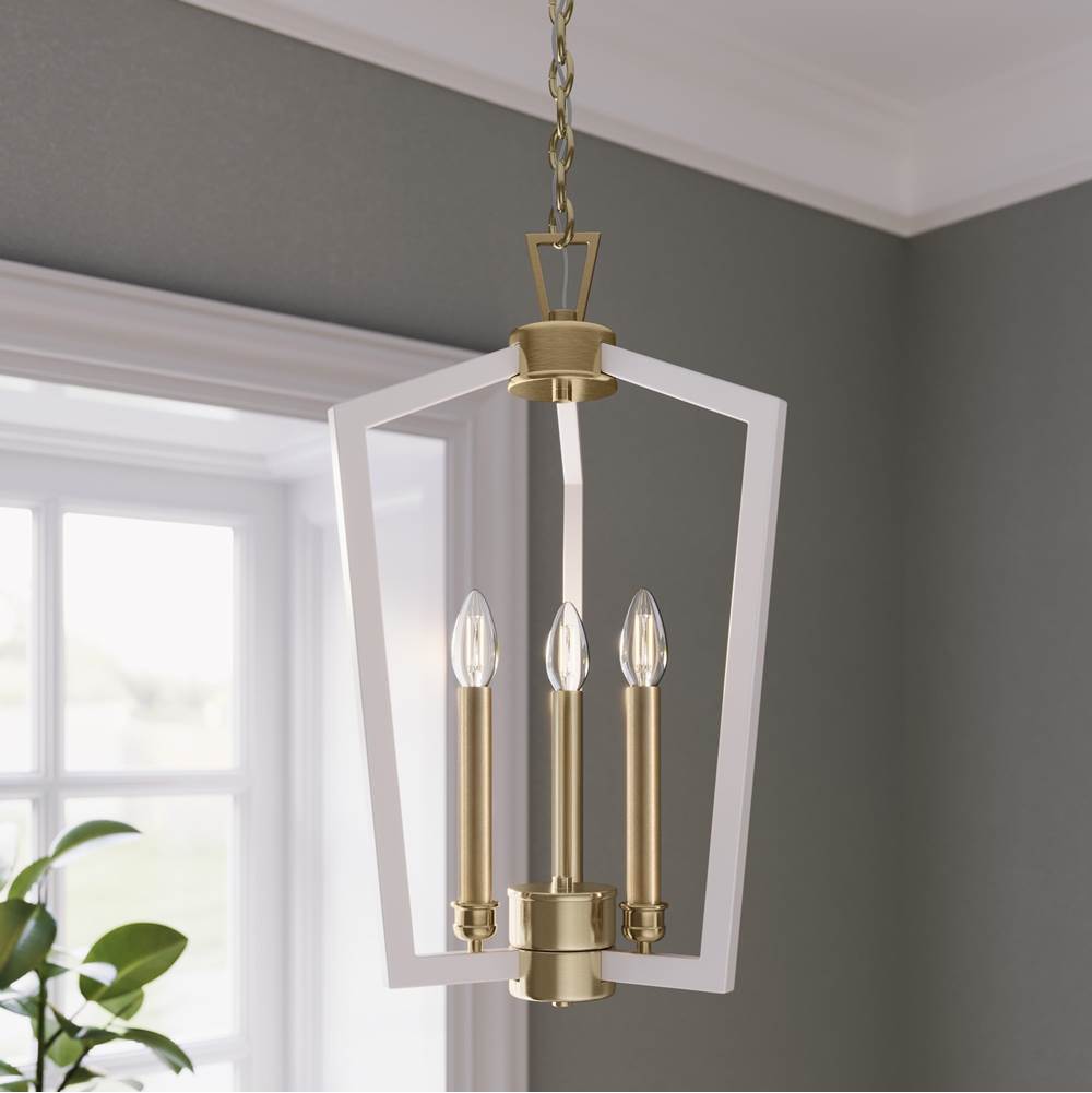 Millennium Lighting 4523-MW/MG Matte White,Modern Gold Pendant Light Image 2