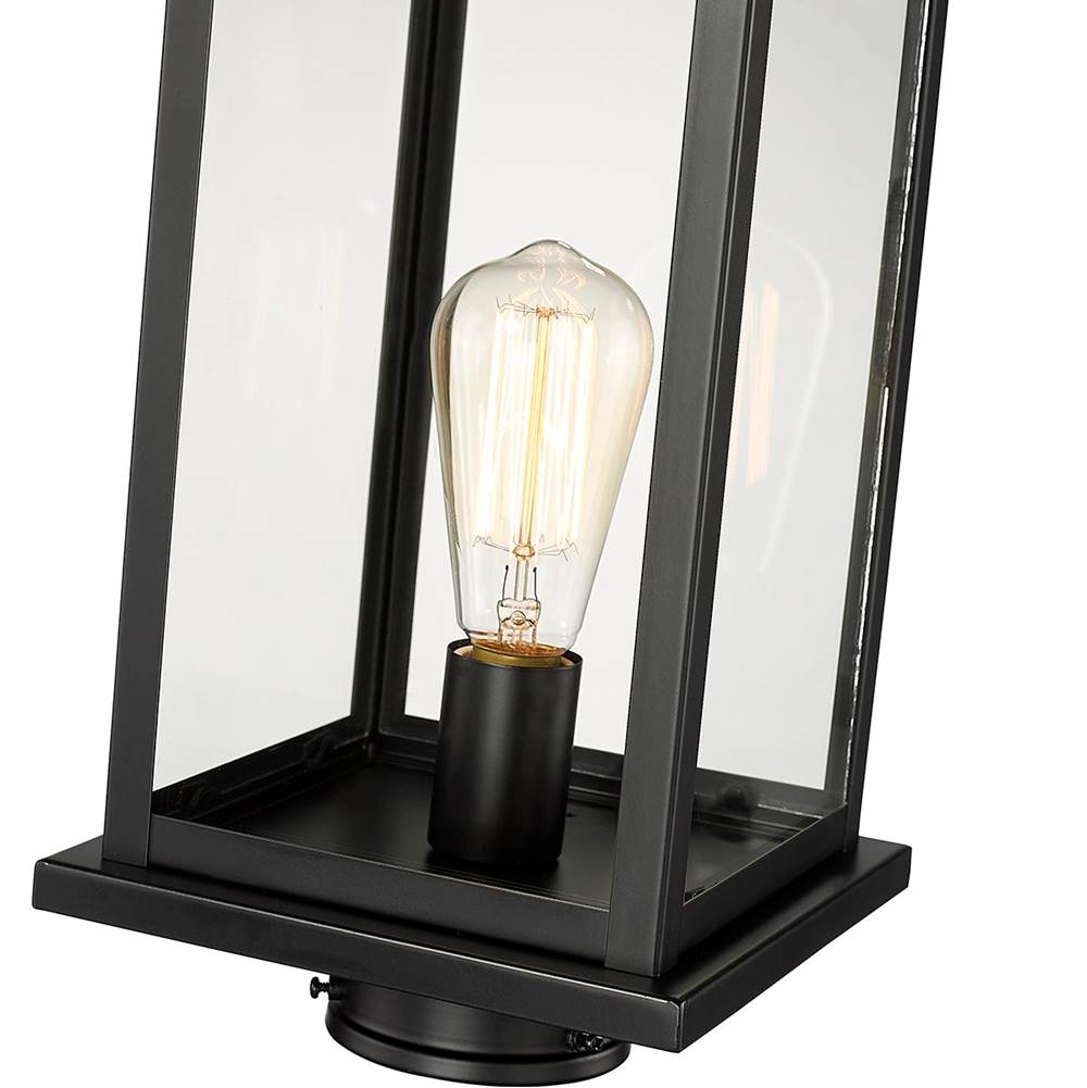 Millennium Lighting 4124-PBK Powder Coat Black Outdoor Post Lantern Image 1