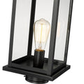 Millennium Lighting 4124-PBK Powder Coat Black Outdoor Post Lantern Image 1