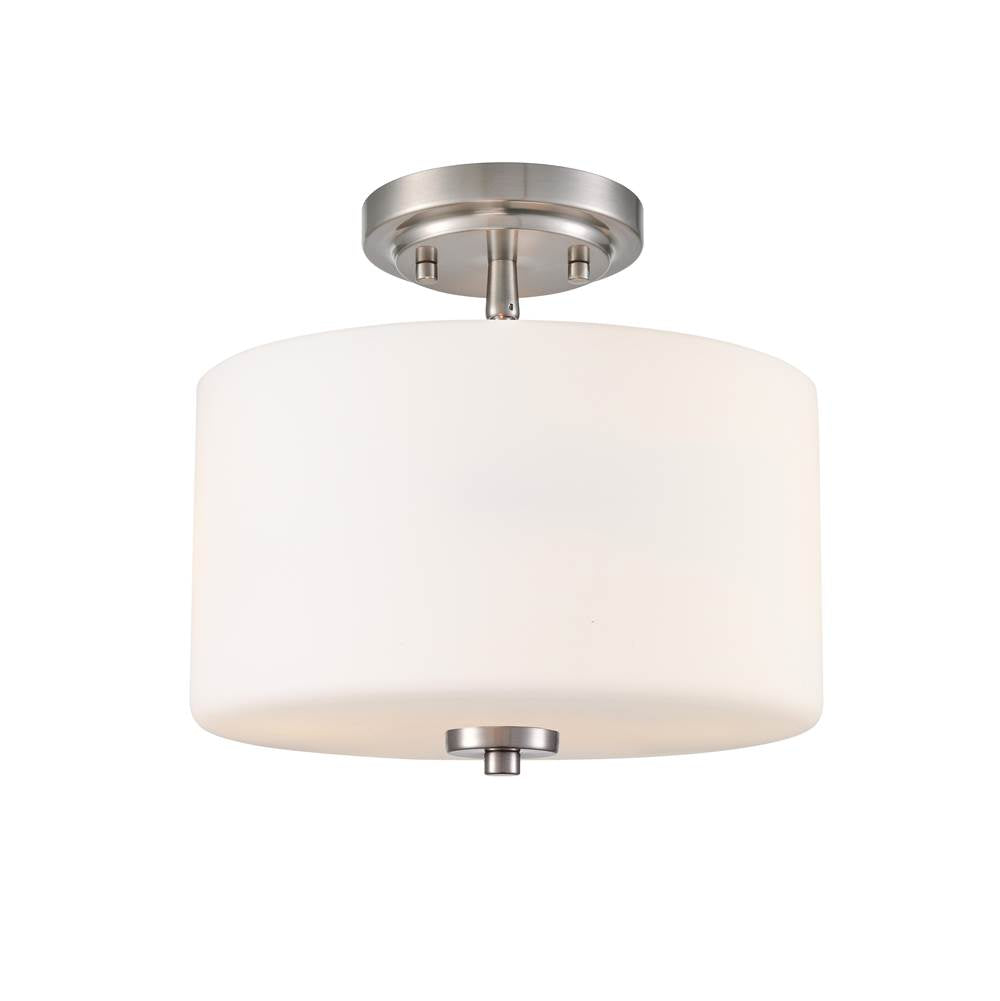 Millennium Lighting 2710WG-BN Brushed Nickel Verlana 22'' 2-light Semi-flush Mount - Brushed Nickel Image 1