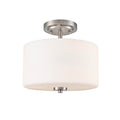 Millennium Lighting 2710WG-BN Brushed Nickel Verlana 22'' 2-light Semi-flush Mount - Brushed Nickel Image 1