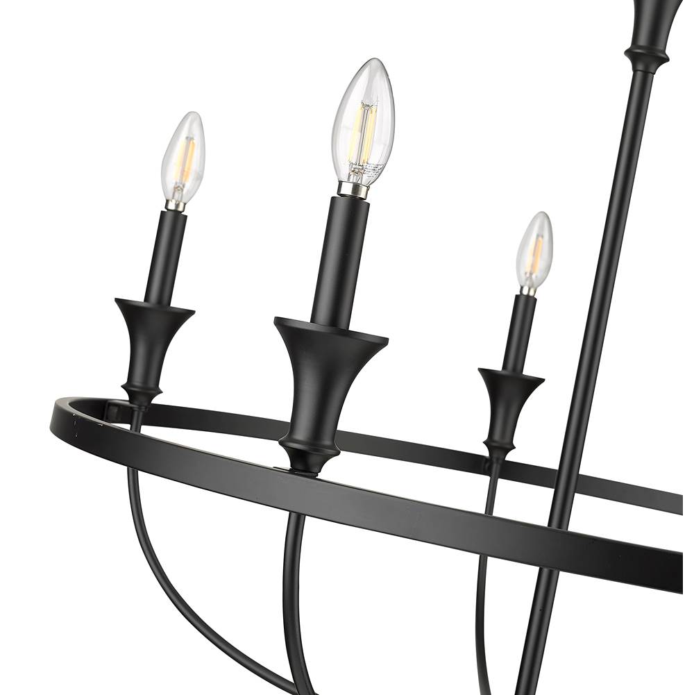 Millennium Lighting 28005-MB Matte Black Chandelier Ceiling Light Image 2