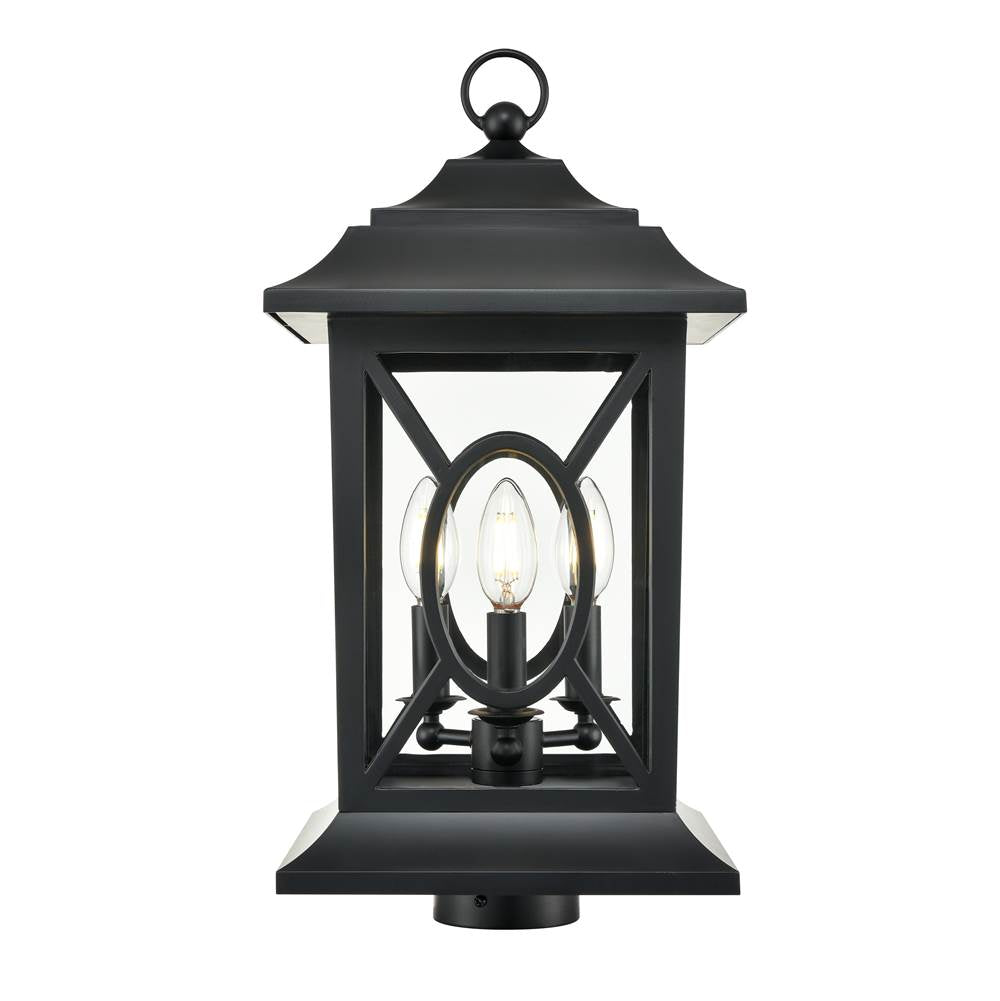 Millennium Lighting 85105-PBK Powder Coated Black Outdoor Post Lantern Image 1