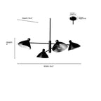 Millennium Lighting 12804-MB Matte Black Chandelier Ceiling Light Image 3