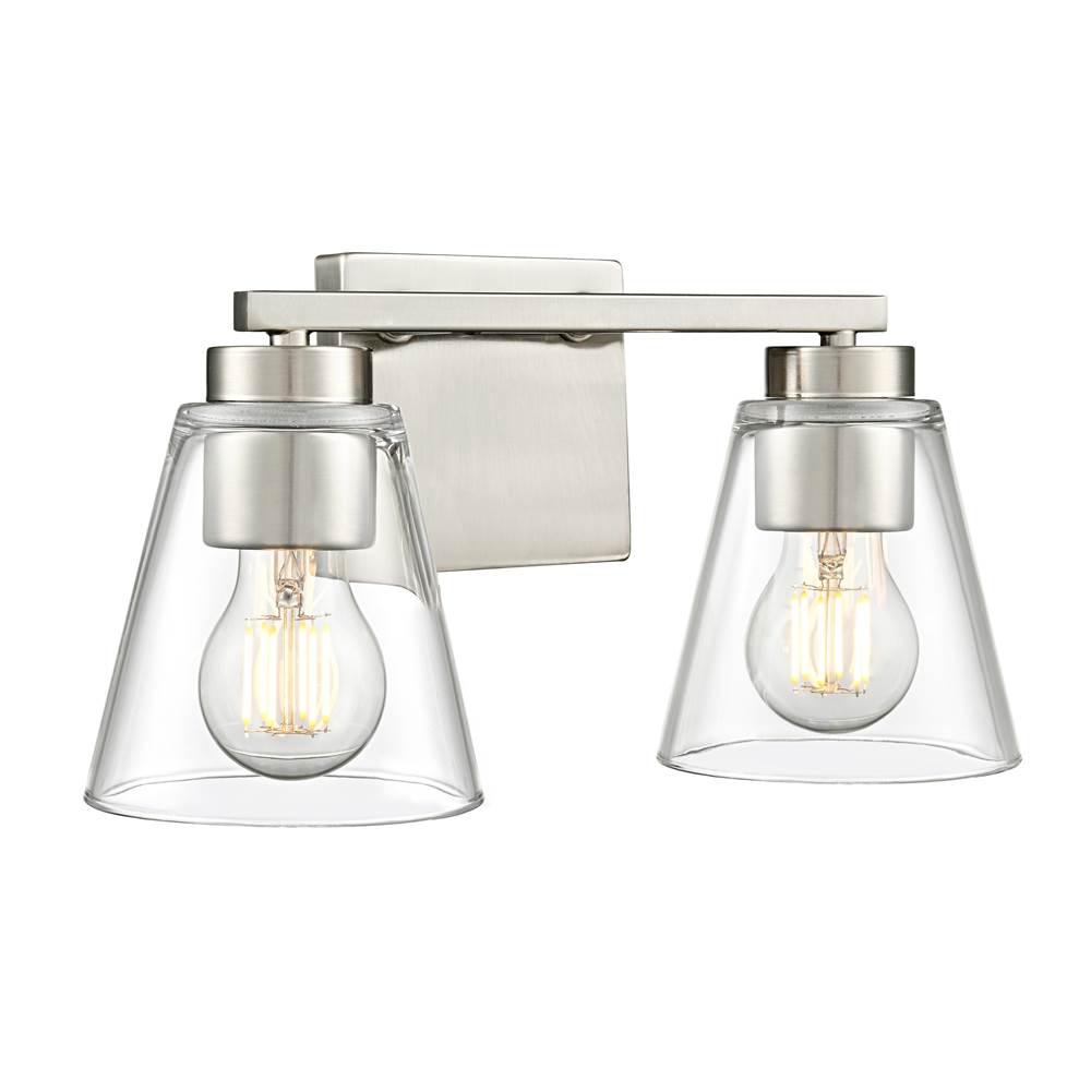 Millennium Lighting 64002-BN Brushed Nickel Strayhan 13'' 2-light Vanity - Brushed Nickel Image 1