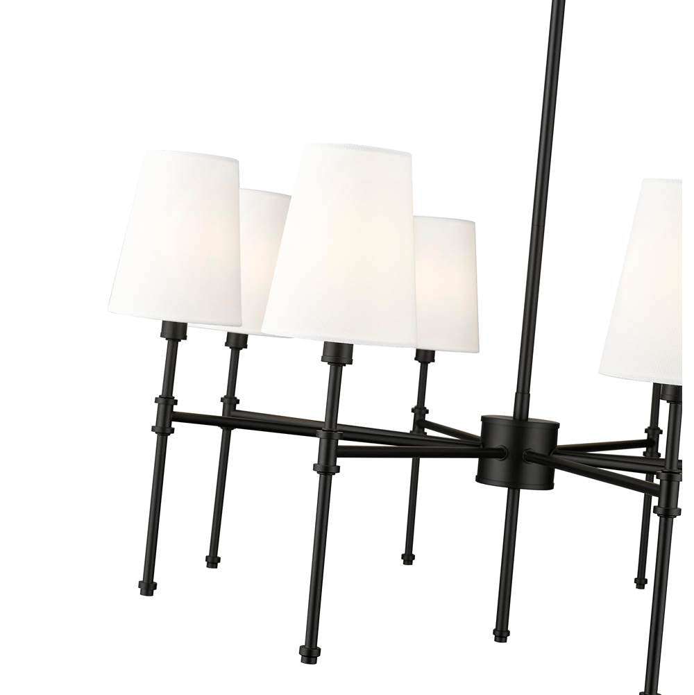 Millennium Lighting 16108-MB Matte Black Adorra 30'' Wide 8-light Chandelier - Matte Black Image 4