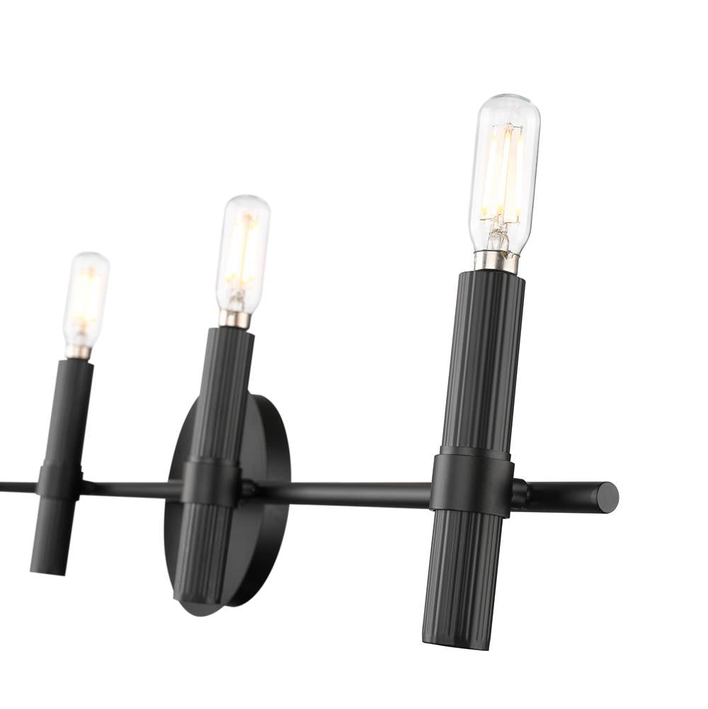 Millennium Lighting 25604-MB Matte Black Skyva 6'' High 4-light Vanity - Matte Black Image 5