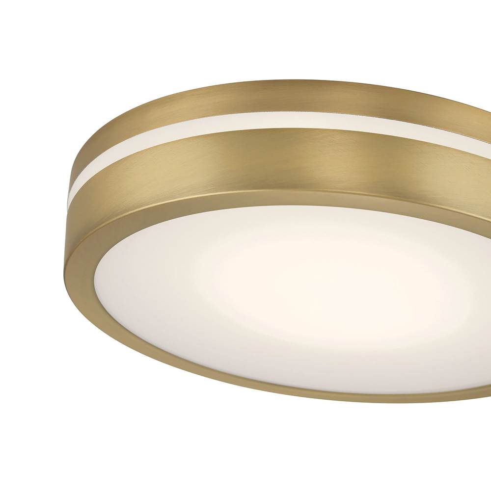 Millennium Lighting 401001-VB Vintage Brass Soltra 13'' Wide Led Flush Mount Image 4