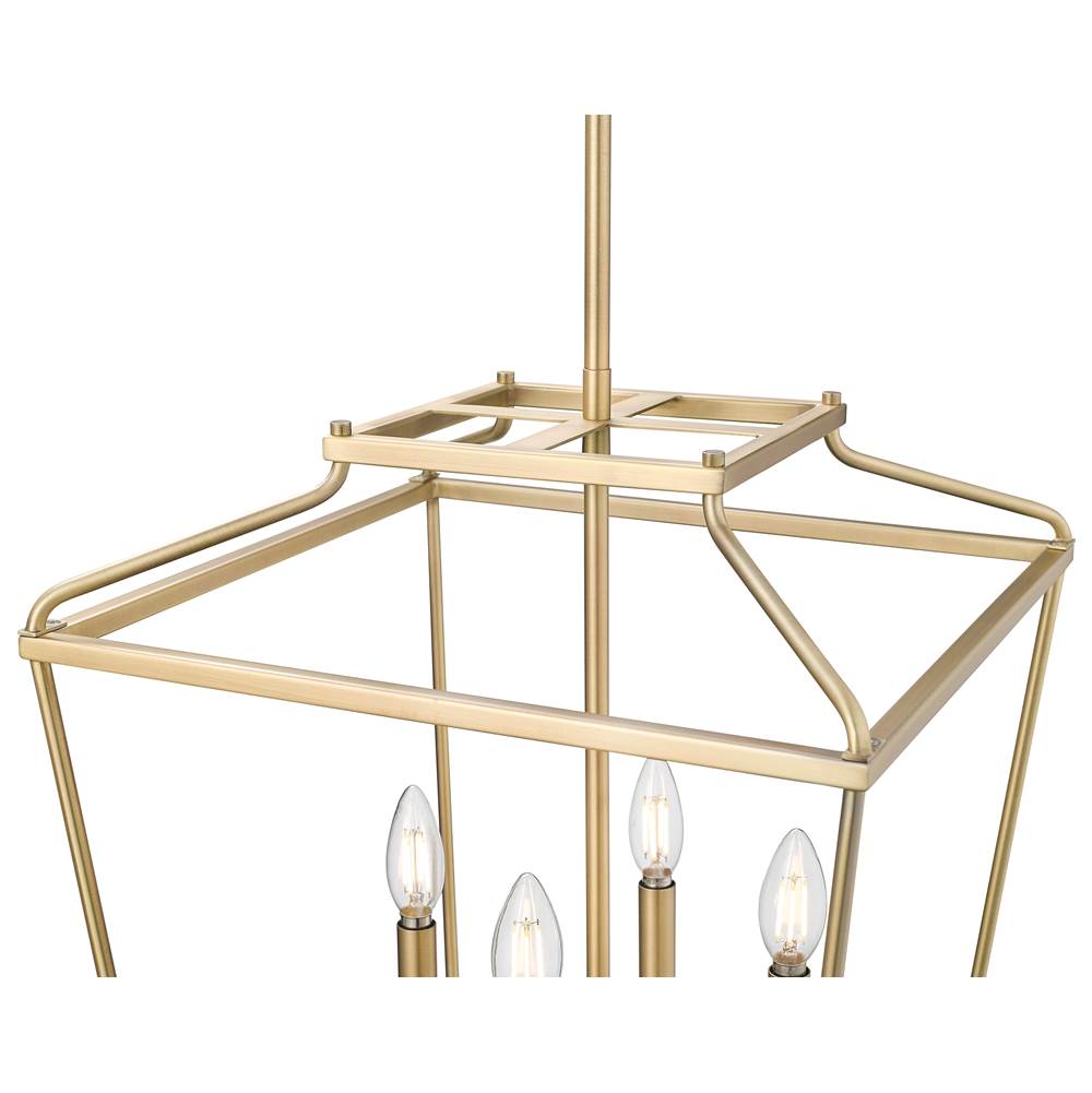 Millennium Lighting 19004-VB Vintage Brass Nellita 16'' Wide 4-light Pendant - Vintage Brass Image 6