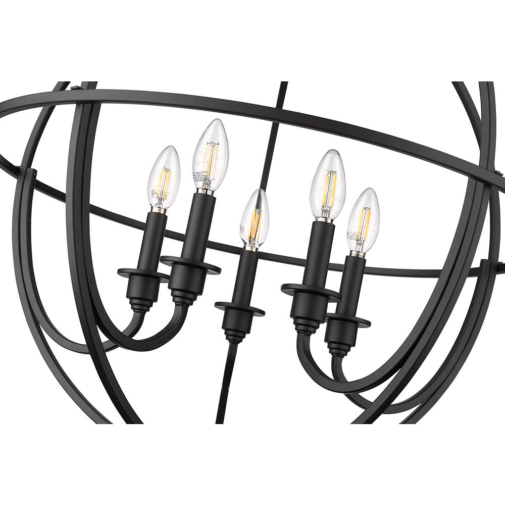 Millennium Lighting 12305-MB Matte Black Chandelier Ceiling Light Image 3