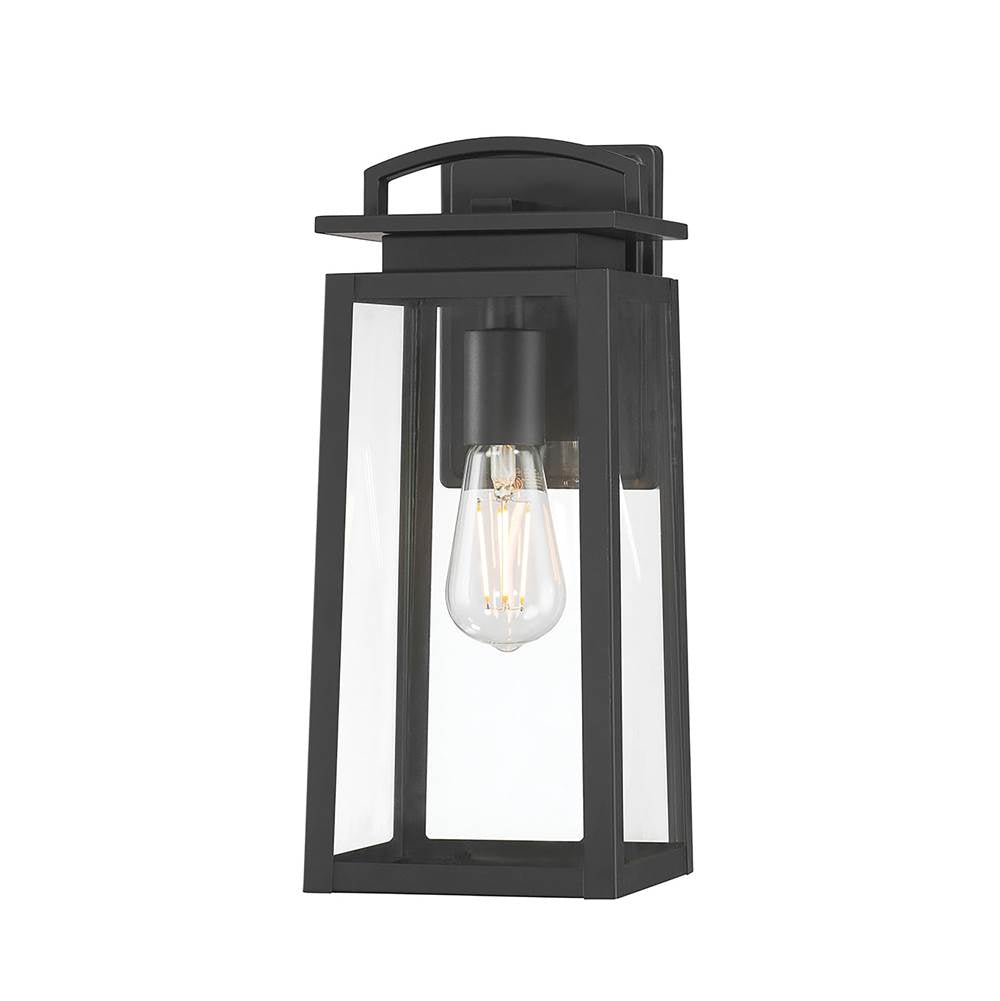 Millennium Lighting 66001-PBK Powder Coated Black Kendrix 14'' High 1-light Outdoor Lantern Image 1