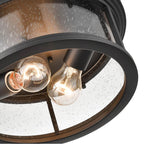 Millennium Lighting 4402-PBK Powder Coat Black Outdoor Flush Mount Image 3