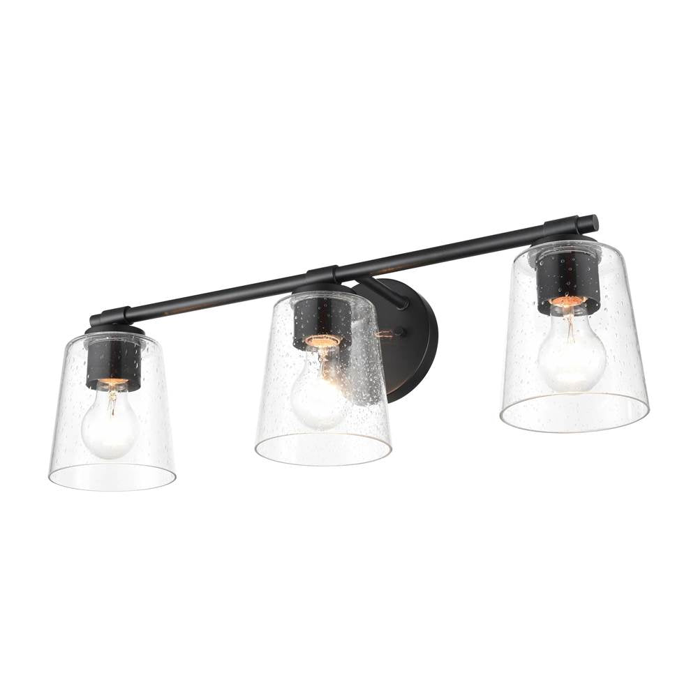 Millennium Lighting 8113-MB Matte Black 3 Light Vanity Image 2