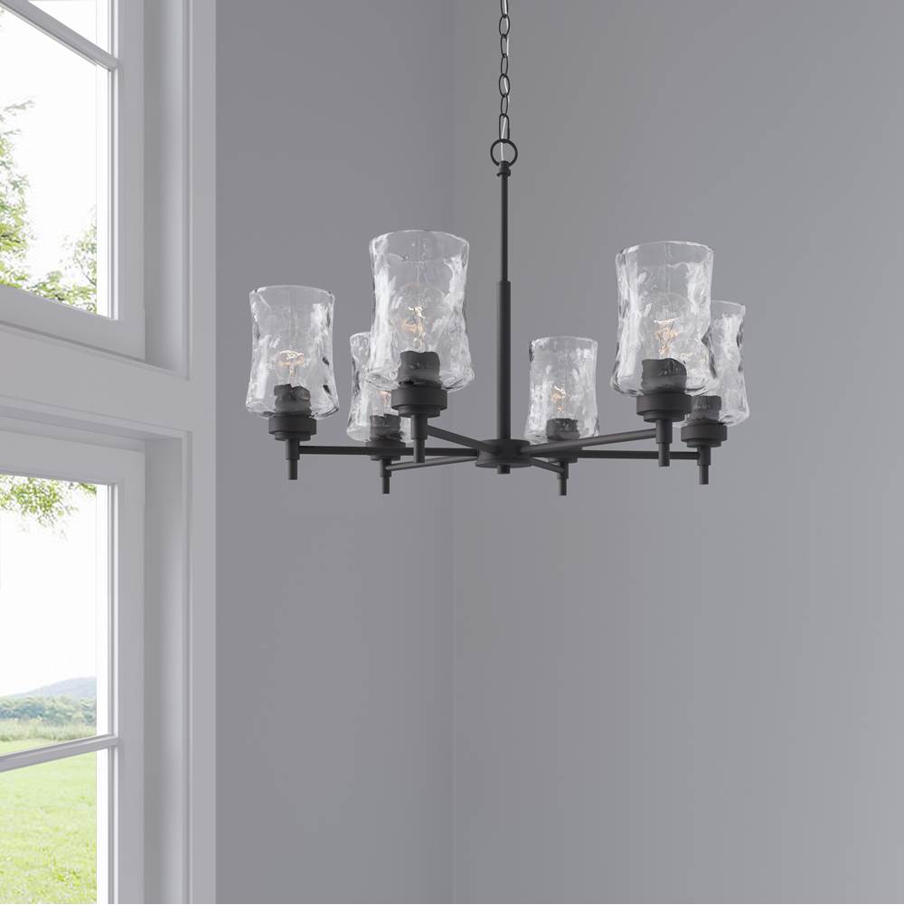 Millennium Lighting 909106-MB Matte Black Clarvyn 25.5'' Wide 6-light Chandelier Image 4