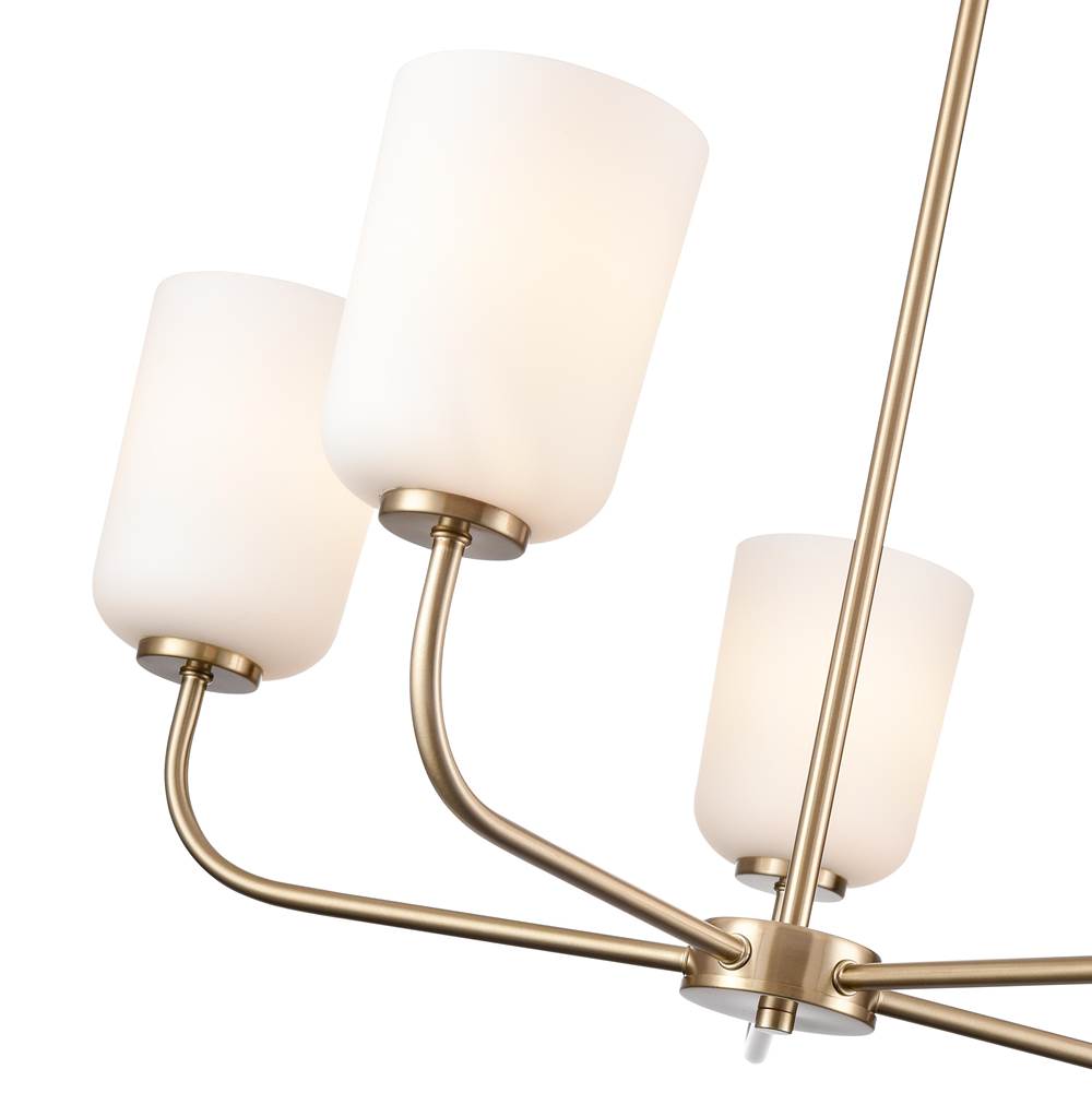 Millennium Lighting 214005-MG Modern Gold Laphia 27'' Wide 5-light Chandelier - Modern Gold Image 4